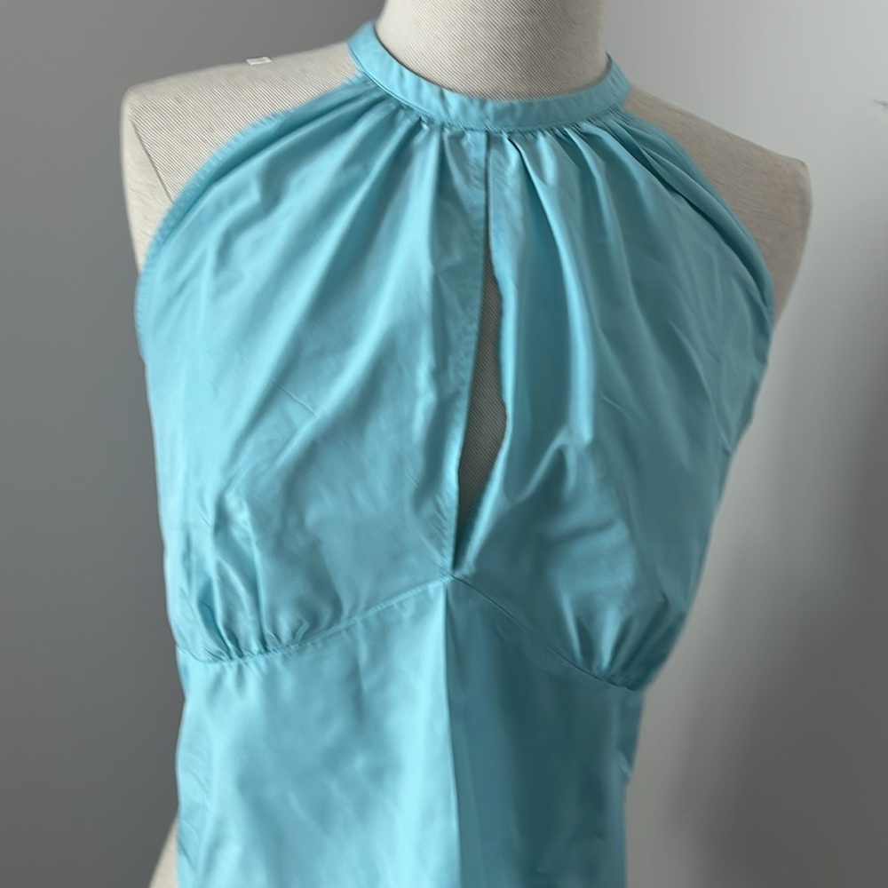 Zara blue Bow halter Top